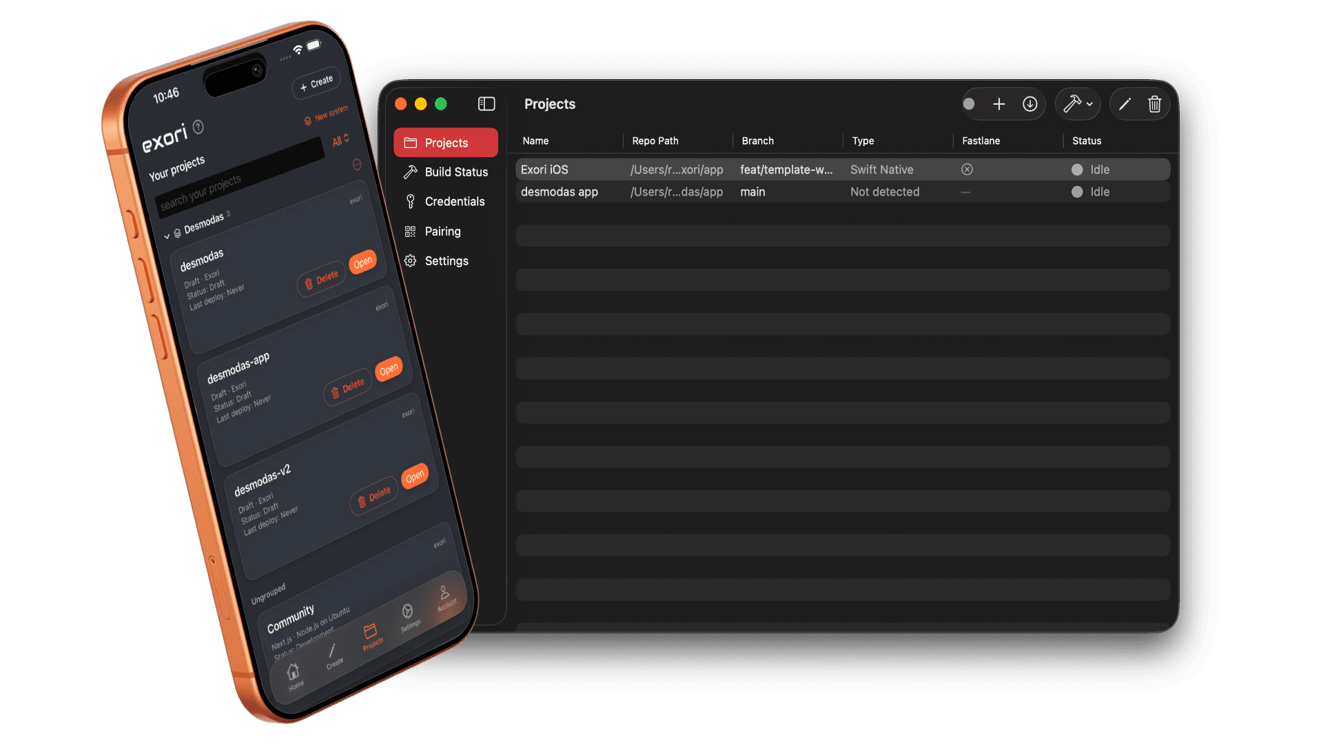 exori on iPhone and exori Bridge on Mac